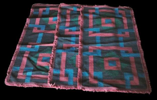 Conjunto de 3 Tapete de Arraiolos