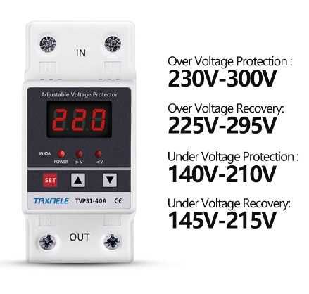 Реле контроля напряжения Taxnele TVPS1-63A (zubr)