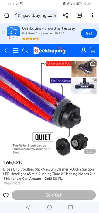 Aspirador sem fios Dibea D18 Excelente Estado!