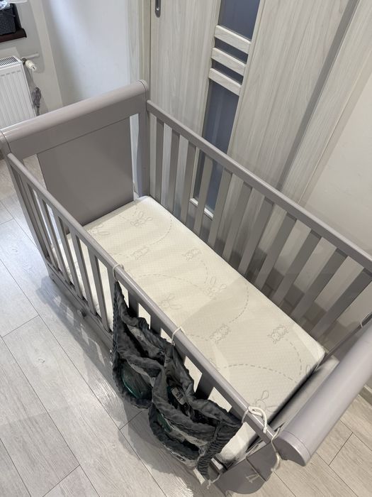 Łóżeczko dziecięce 120x60 drewniane z szufladą