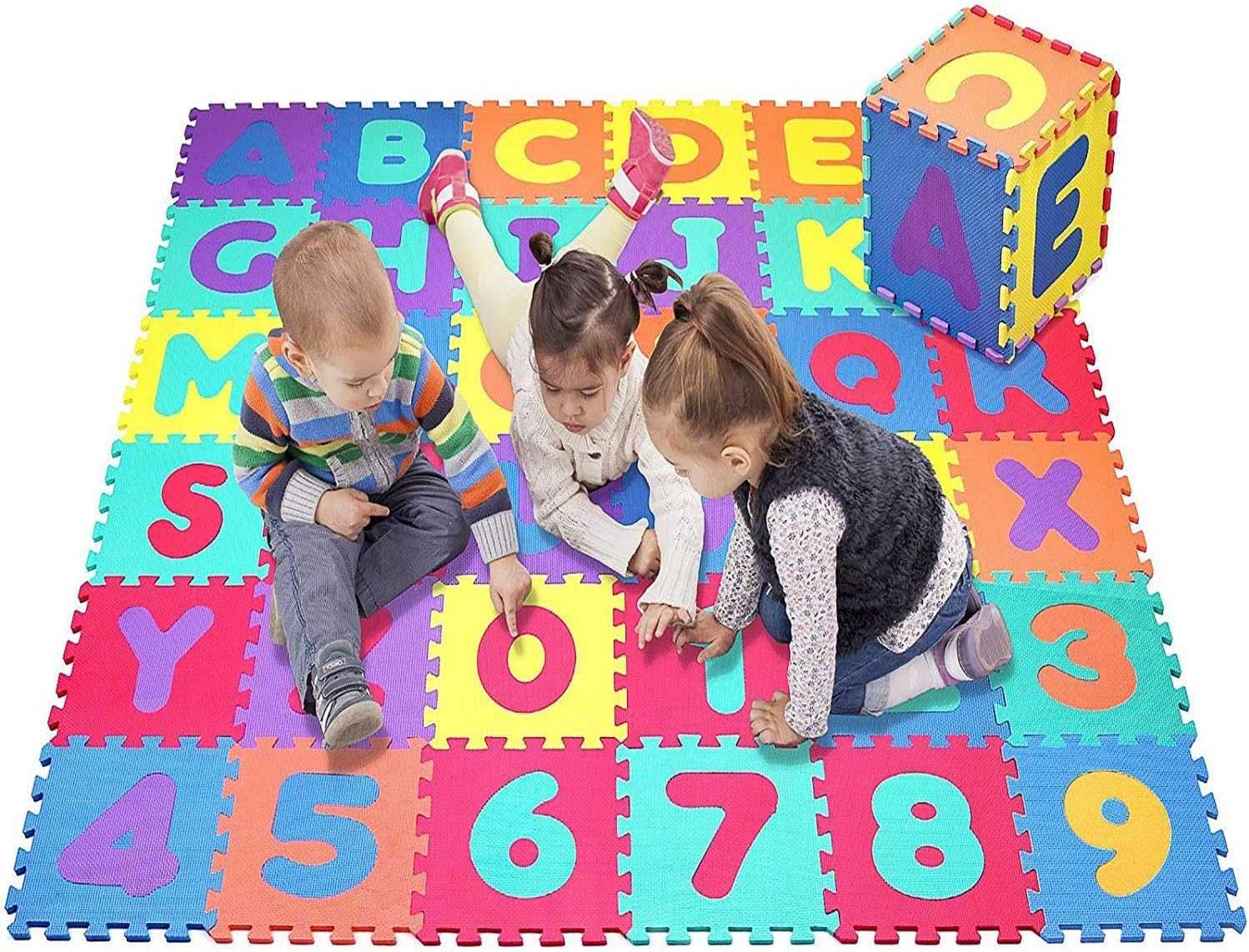 star ibaby mata Puzzle edukacyjna Liczby Alfabet Piankowa 195 x 195 cm