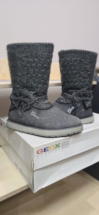 Geox сапожки на девочку демисезонные замша