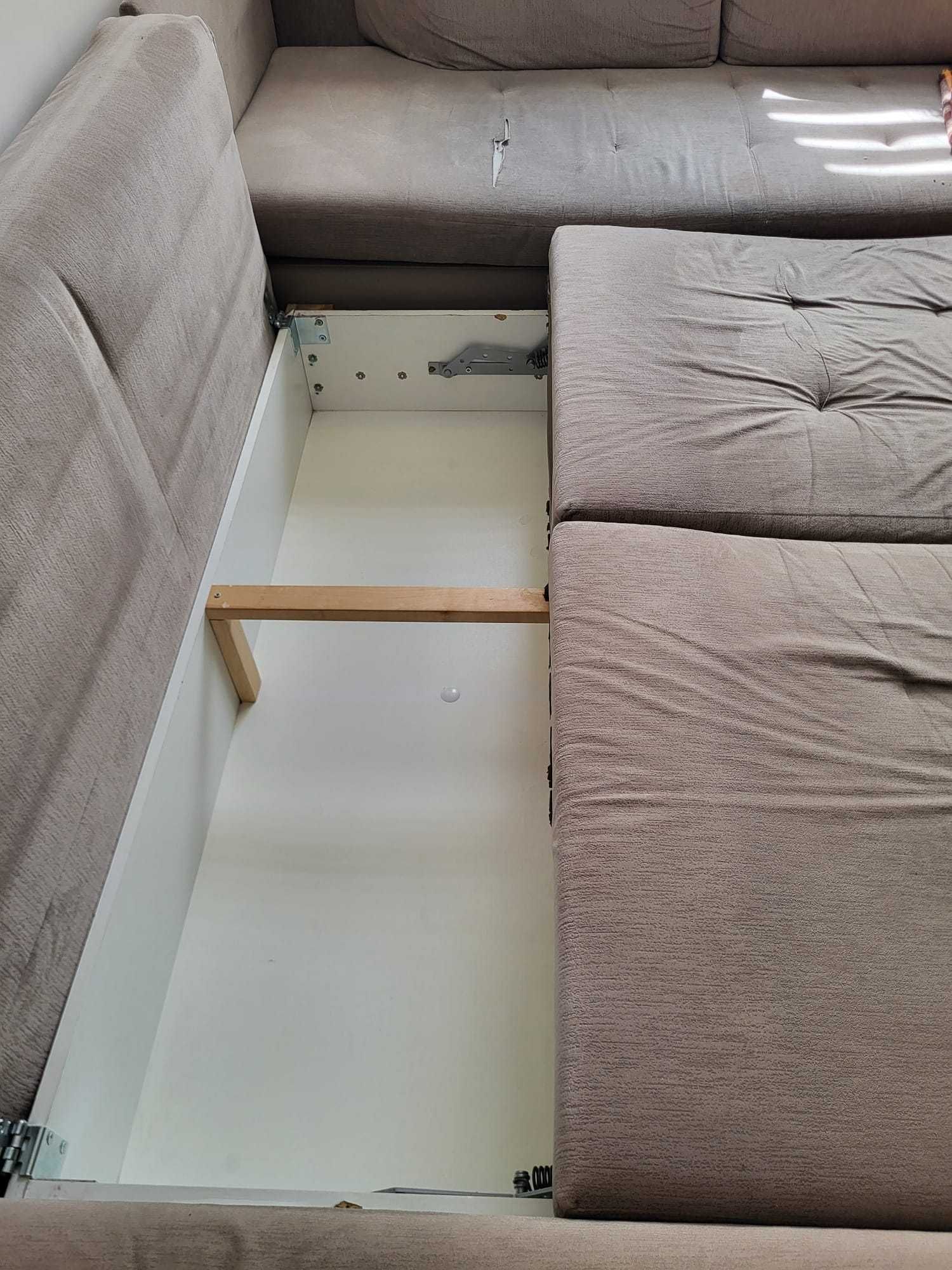 Narożnik z funkcją spania w kolorze Taupe
