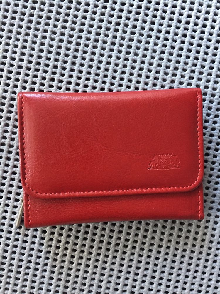 Czerwony damski portfel skórzany nowy  pomysł na prezent