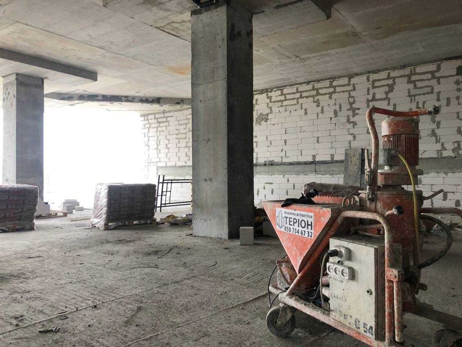 Штукатурка, машинна штукатурка, Стяжка підлоги.