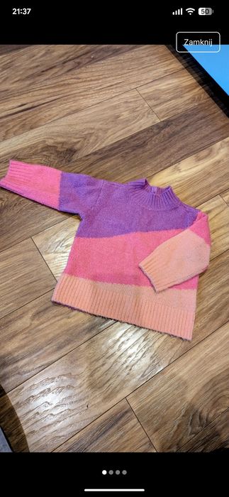 Trójkolorowy sweter dla dziewczynki H&M