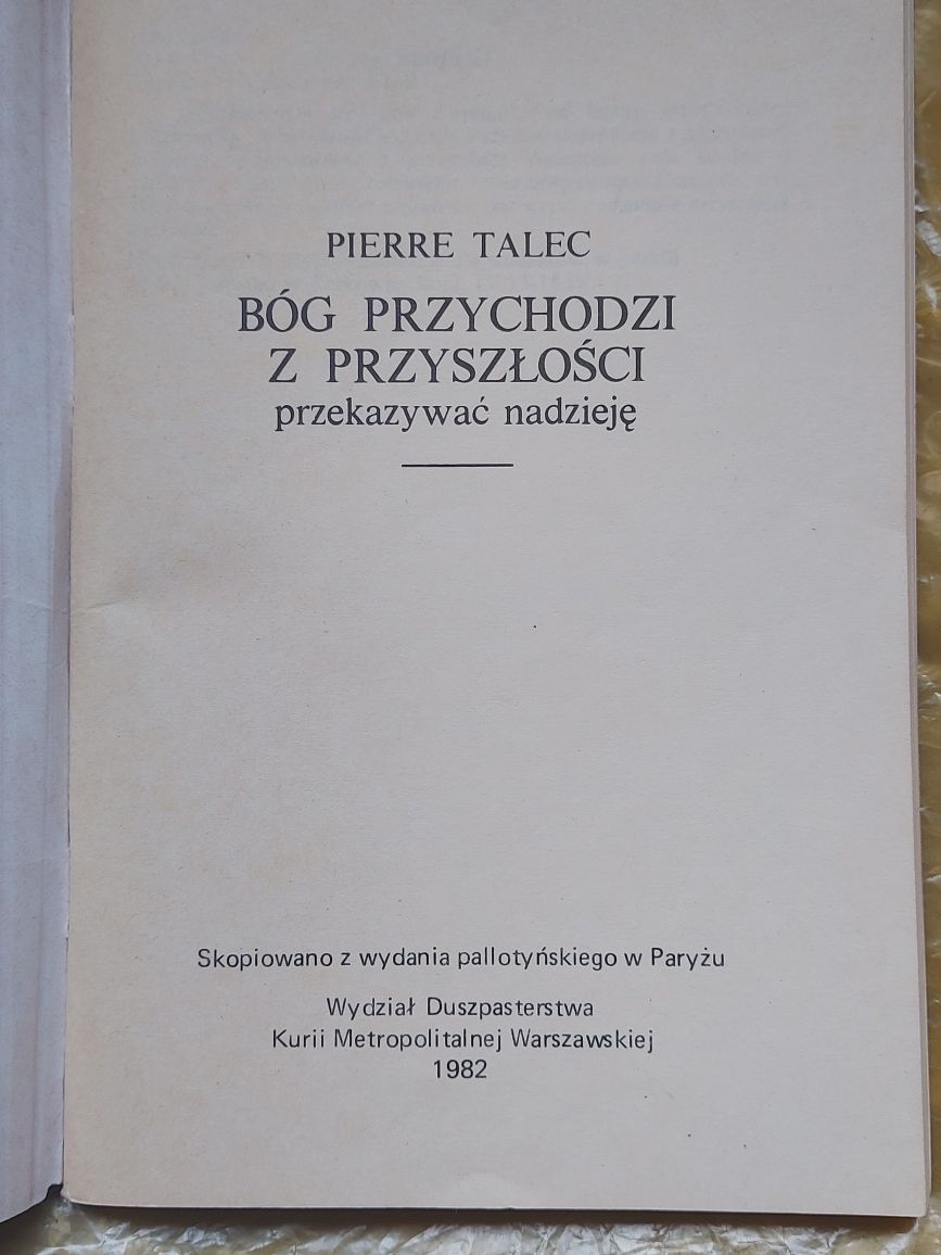 Książka Bóg przychodzi z przyszłości 1982rok