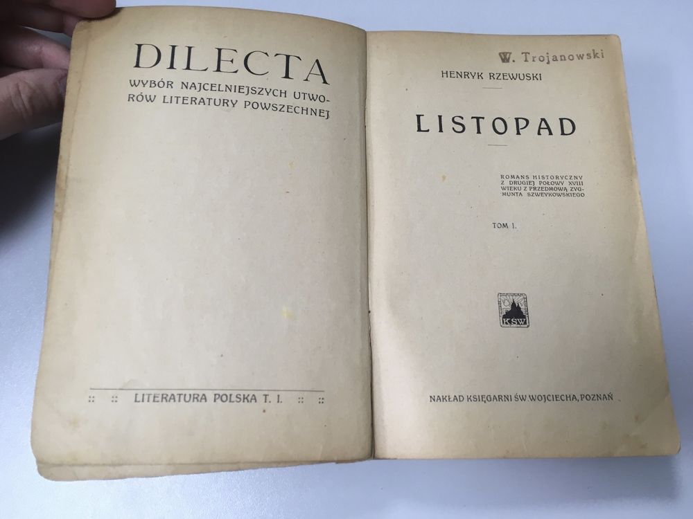 Listopad - Henryk Rzewuski - Dilecta. Literatura polska