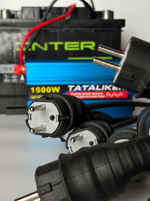 Кабель вилка-вилка для інвертора, Bluetti, ecoflow, резервне живлення