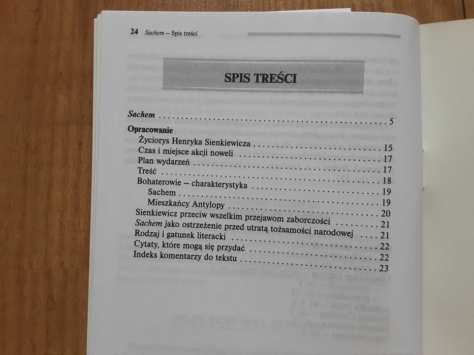 Książka z opracowaniem Sachem