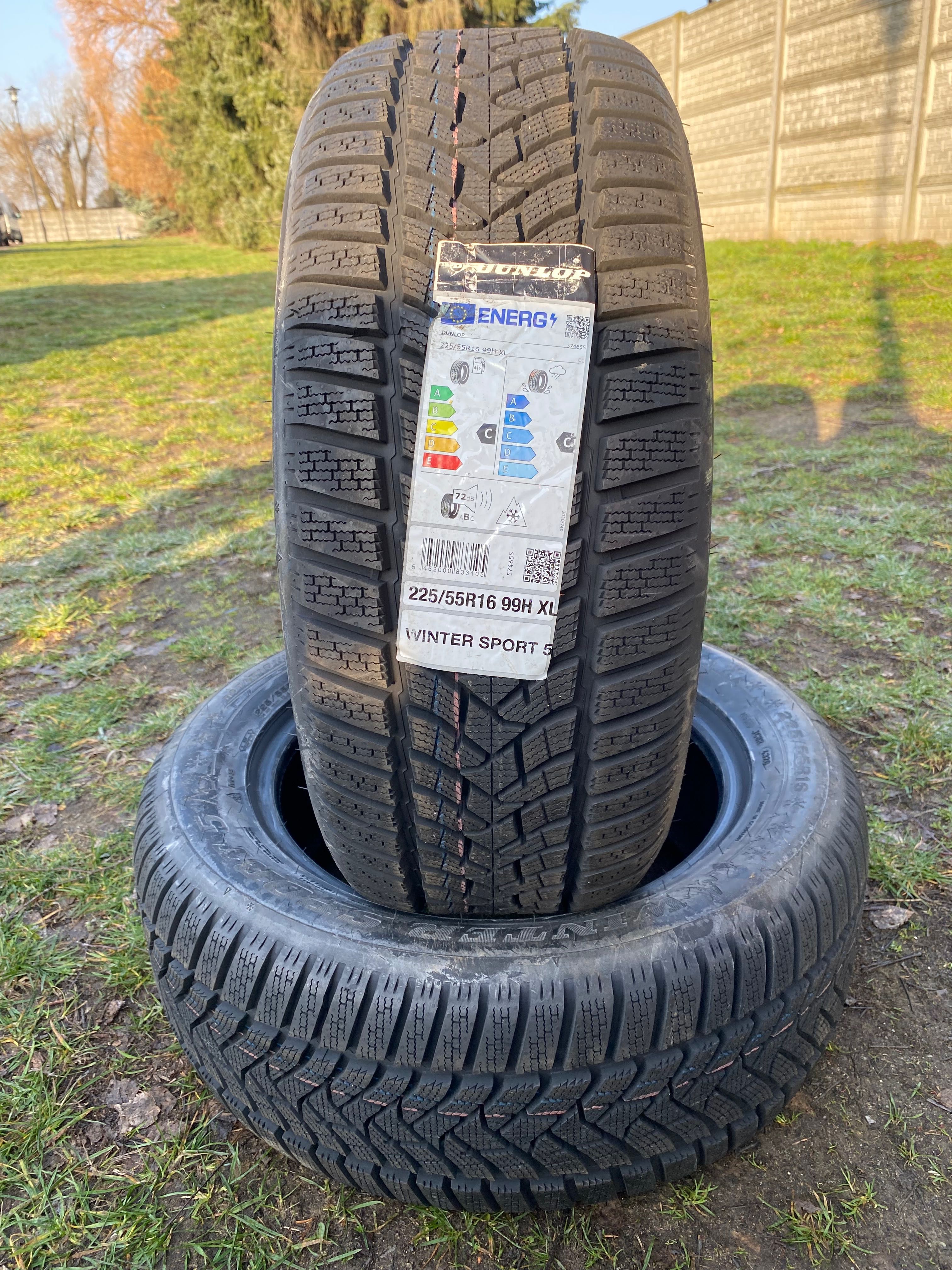 Opony zima 2 szt. 225/55R16 DUNLOP Winter Sport 5 NOWE