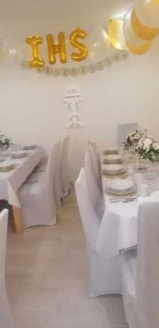 Białe pokrowce na krzesła. Możliwa wysyłka. Najtaniej