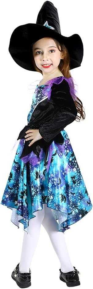 Strój Kostium CZAROWNICY WIEDŹMY WRÓŻKI Halloween Roz. 5-6 lat Q332
