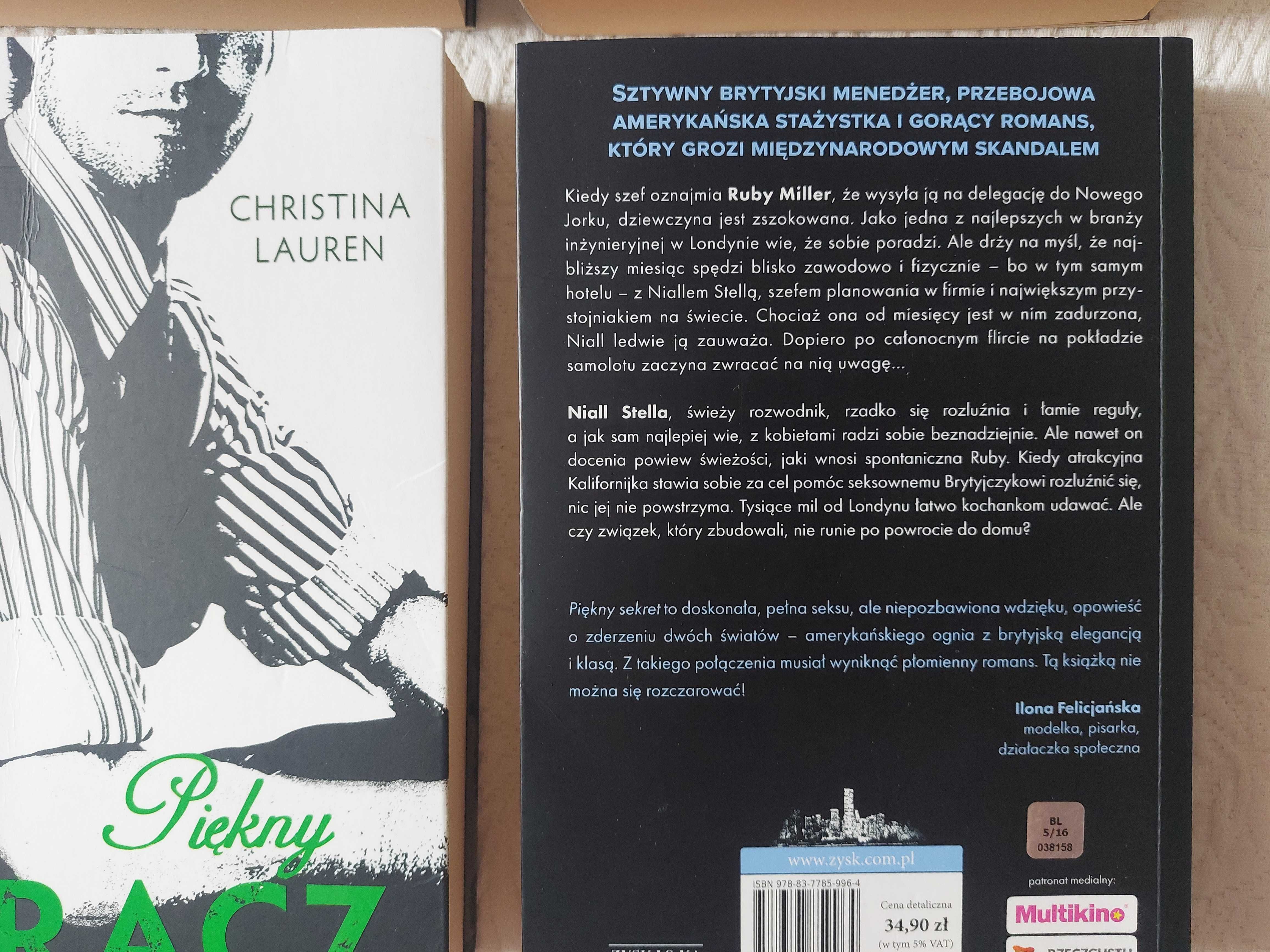Międzynarodowy bestseller od Ch. Lauren "Piękny Drań" 4 książki