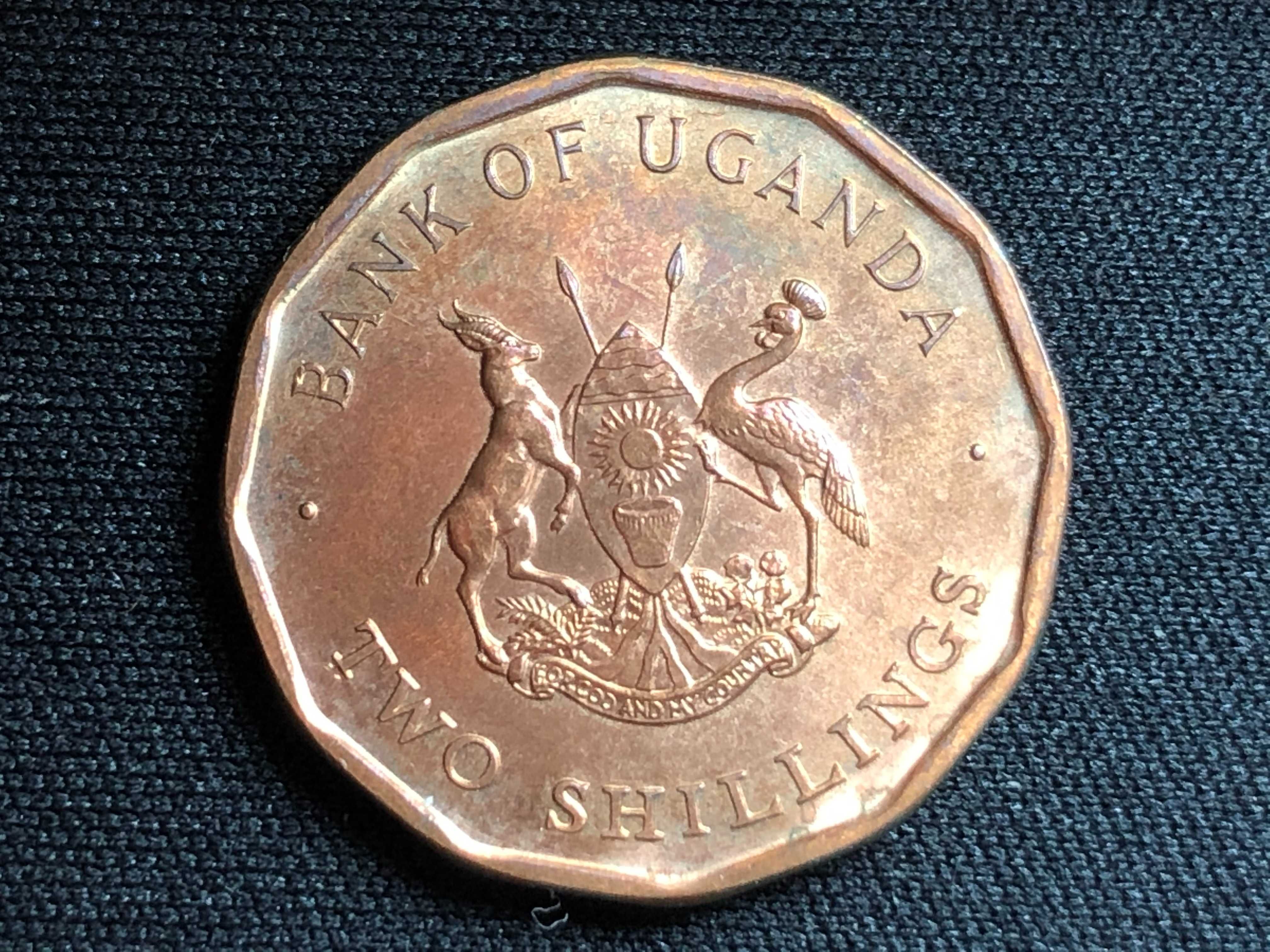 Lote Países Africanos - Moeda Shilling - UGANDA - 3 Moedas de 1987