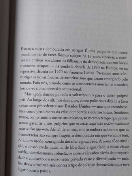 Como Morrem as Democracias - Steven Levitsky e Daniel Ziblatt