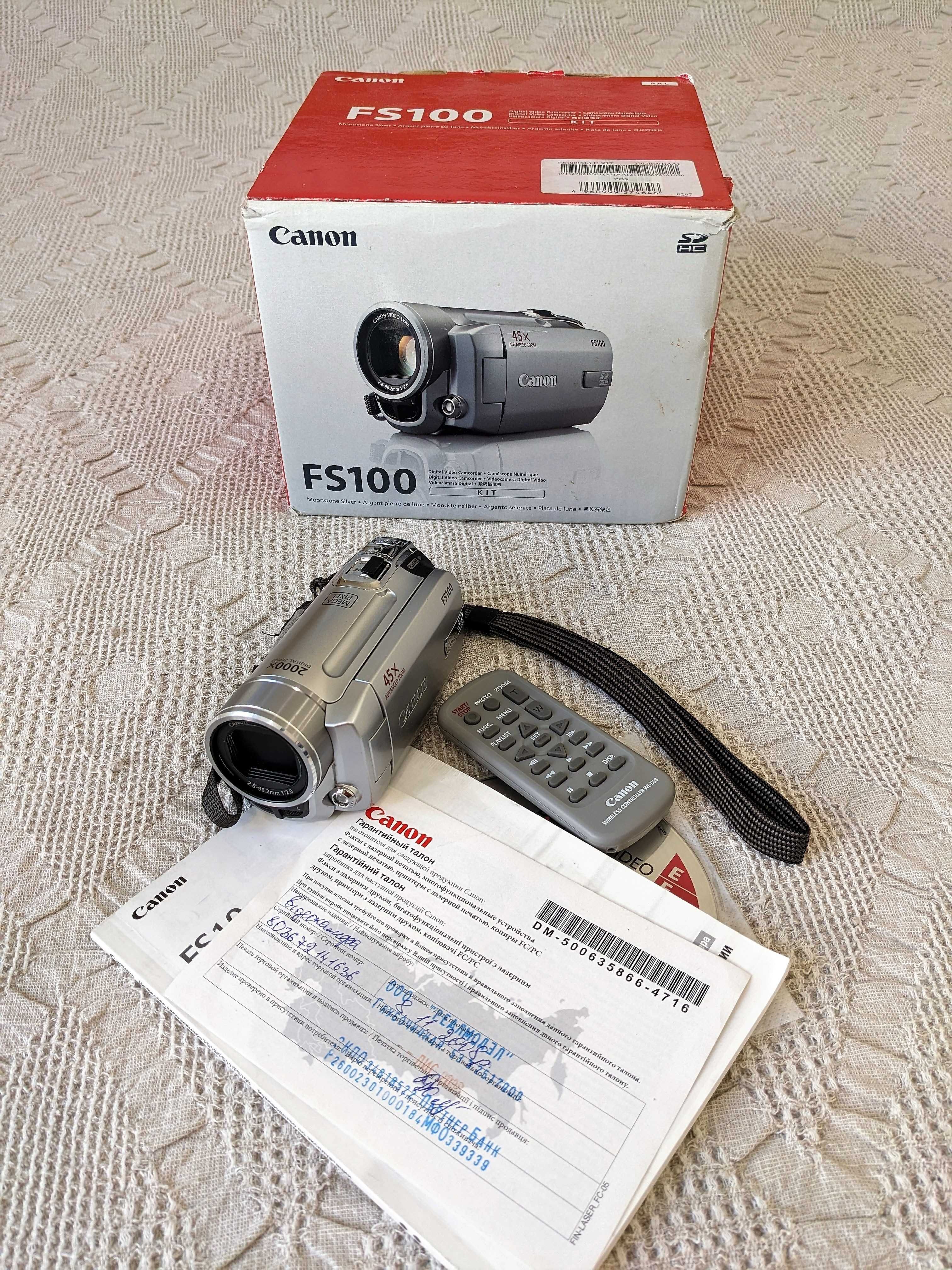 Цифрова відеокамера Digital Video Camera Canon FS100 Silver