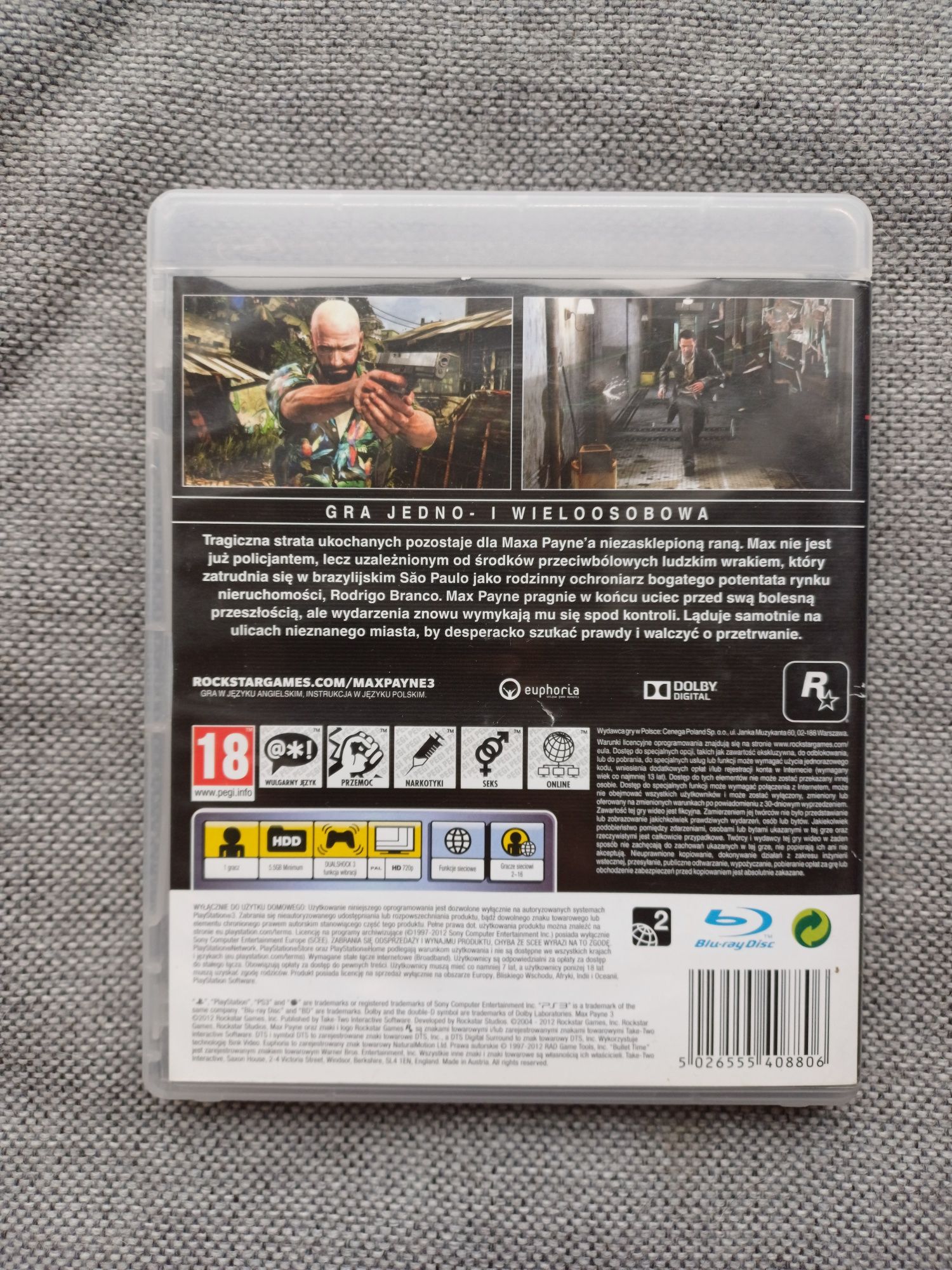 Max Payne 3 PS3 edycja premierowa z polskimi napisami