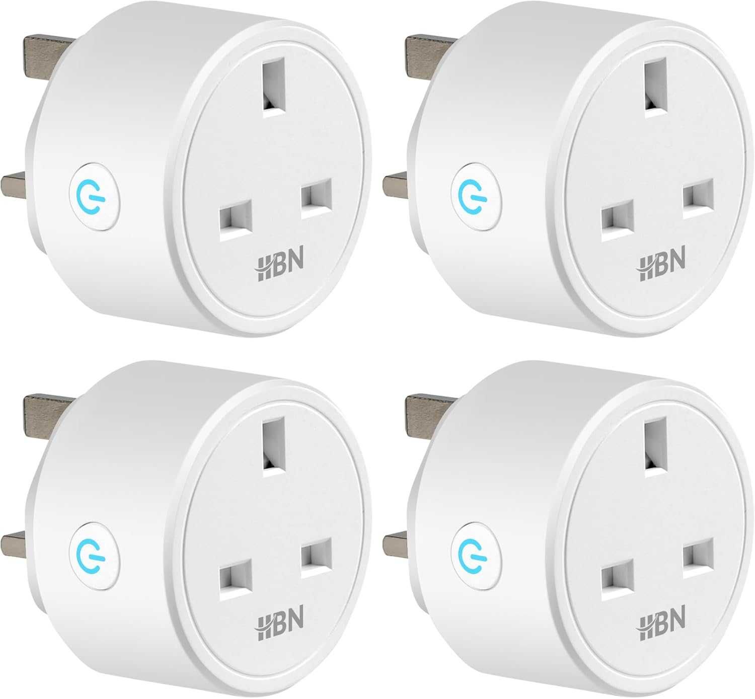 4x Gniazdo HBN Smart Plug WiFi współpracuje z Alexa Echo i Google Home
