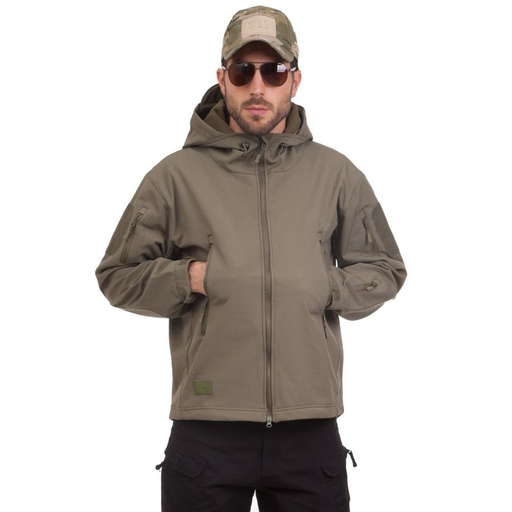 куртка, soft shell, оливкового кольору, L