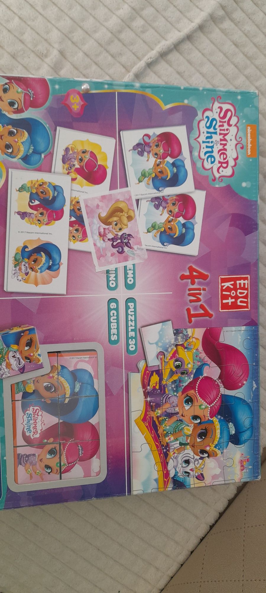 Shimmer I Shine 4in1 puzzle, memo, domino, kostki