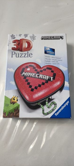 Puzzle 3D Minecraft serduszko, szkatułka