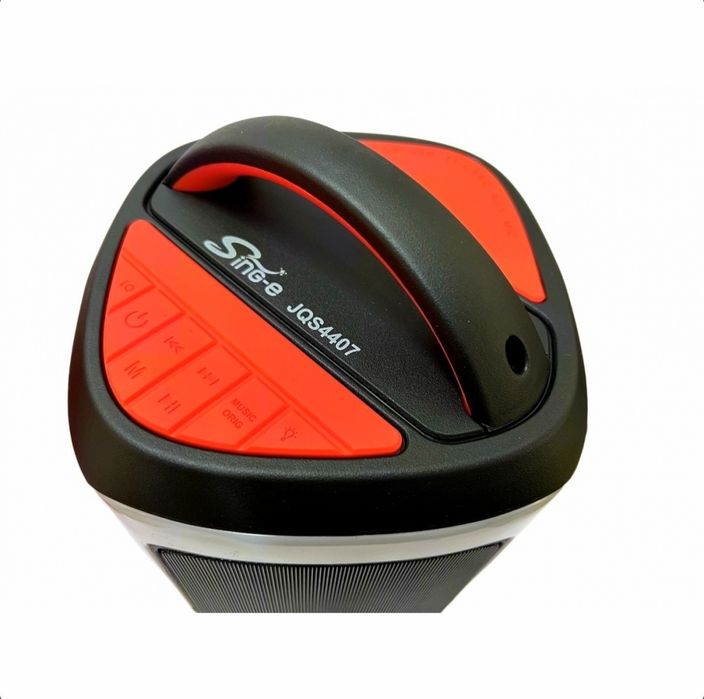 Портативная колонка Bluetooth JQS с караоке, подсветкой и басами.