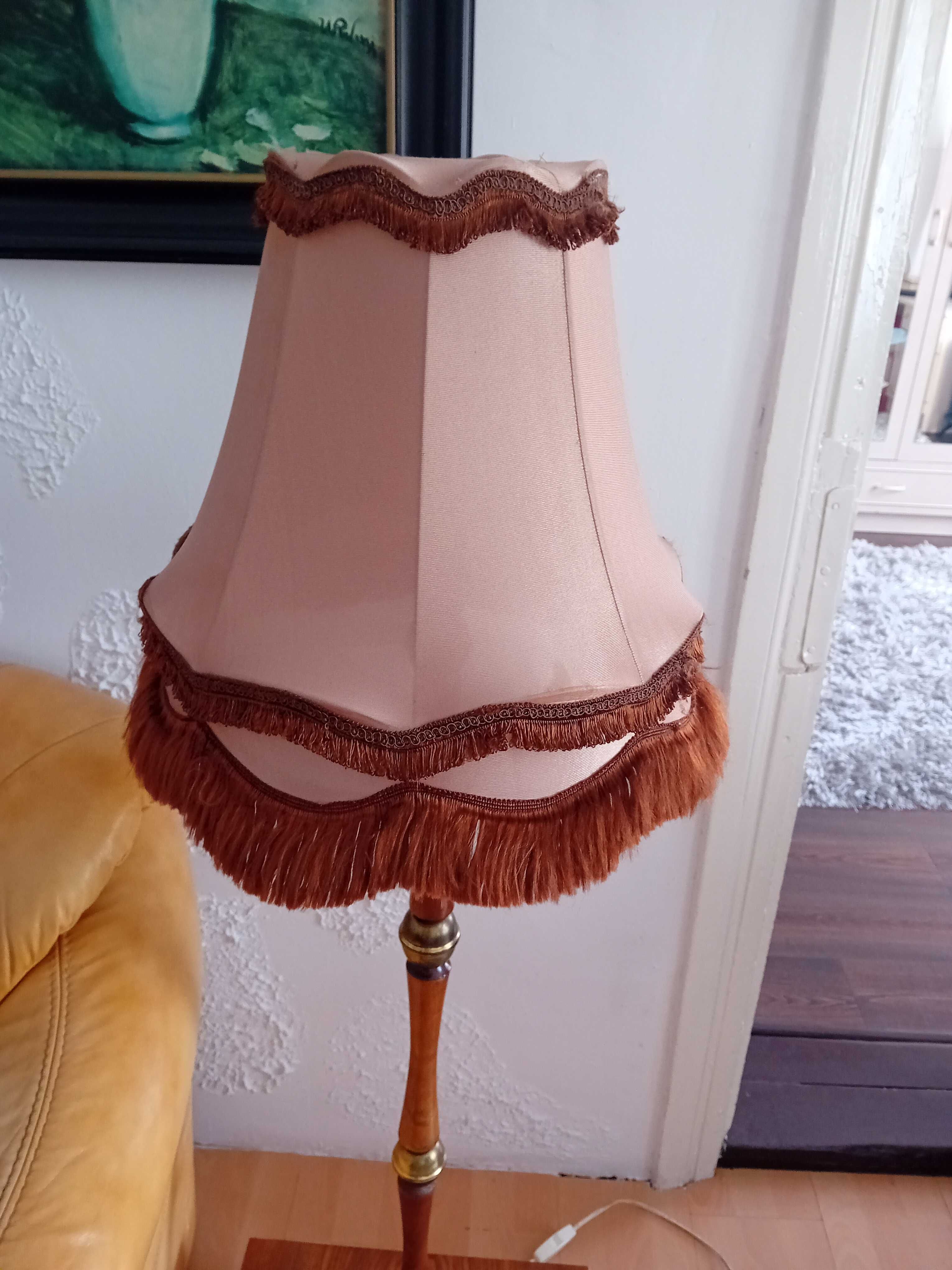 Lampa stojąca stylowa abażur Prl!!Okazja