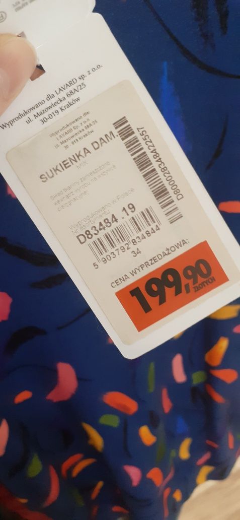 Sukienka lavard nowa