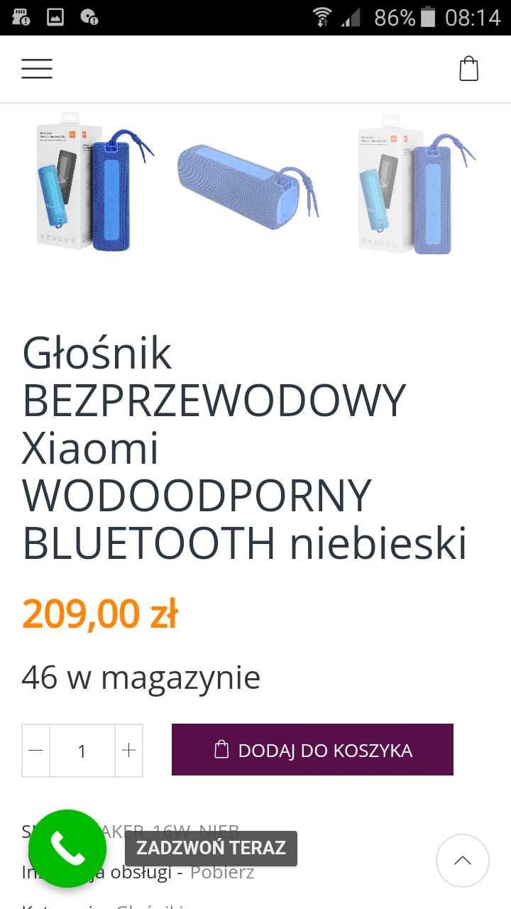 Mi Portable 16W Głośnik Bezprzewodowy Xiaomi WODOODPORNY BLUETOOTH