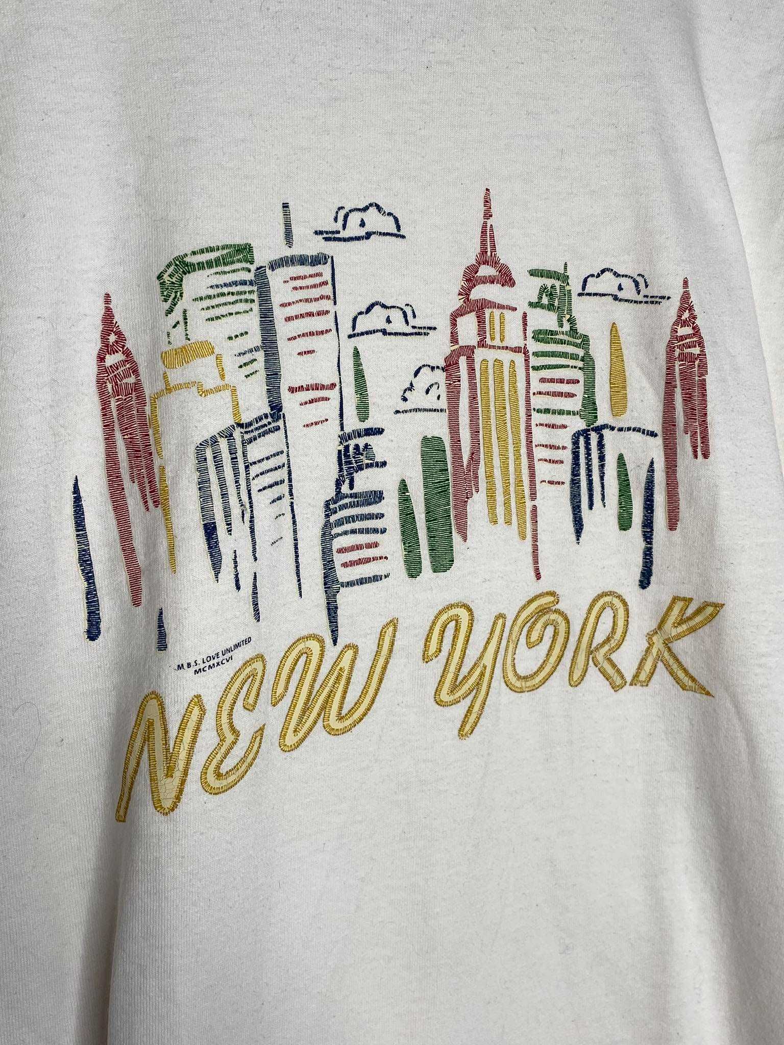 Koszulka Tee T-Shirt Vintage New York Fruit of The Loom Heavy Cotton