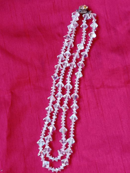 Бусы  винтаж  Аврора бореалис стекло