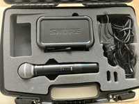 Mikrofon bezprzewodowy Shure SM58 i dodatki.