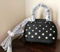 Новая женская сумка с бусинками DKNY кроссбоди 100% кожа сафьяно $228