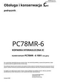 Instrukcja obsługi i konserwacji Komatsu PC 78 MR-6 PL