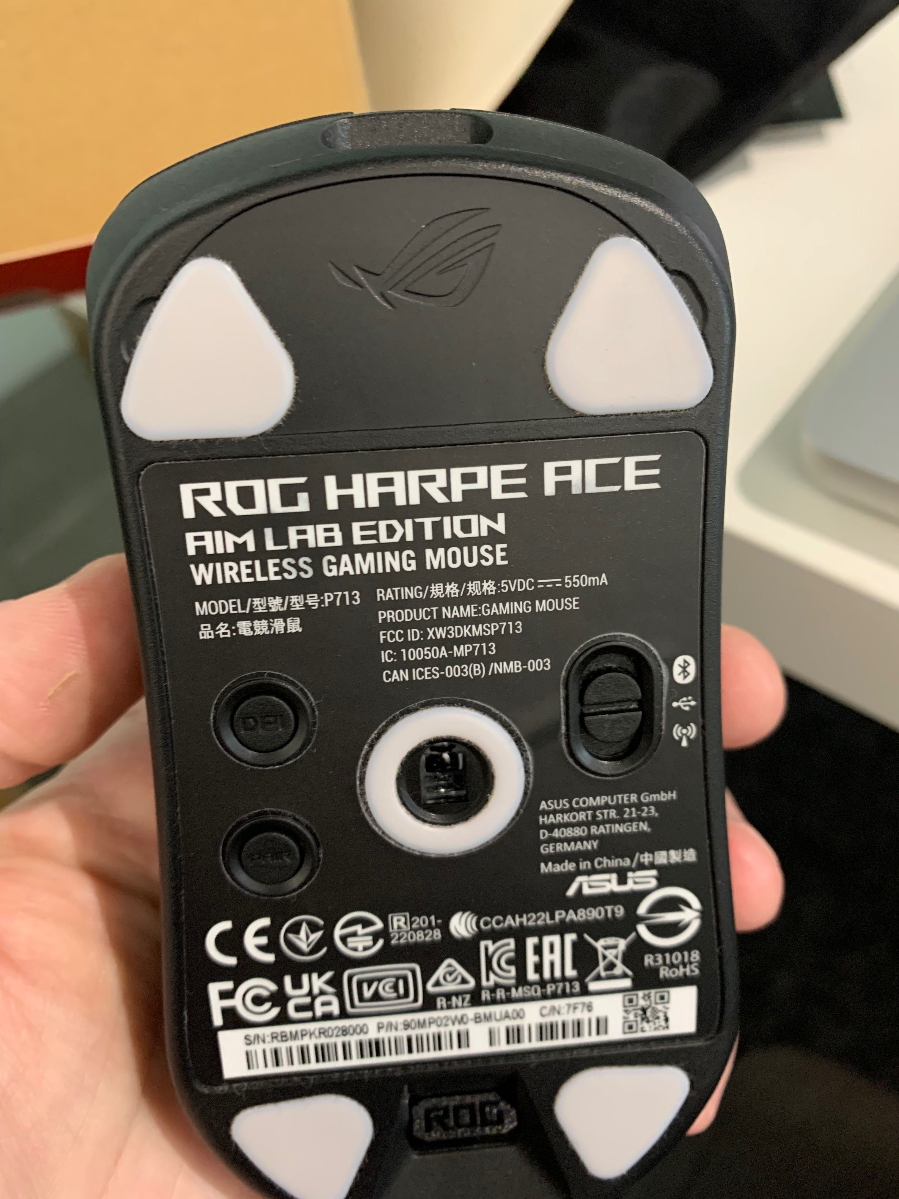 Миша Asus ROG Harpe Ace Aim Lab Edition Bluetooth/Wireless Black