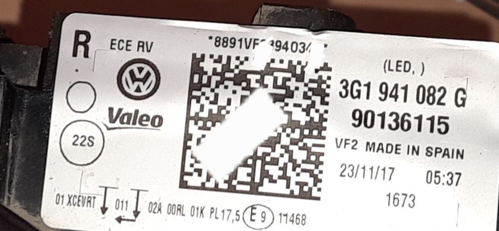 Продам фару праву VW B8 3G1941082G