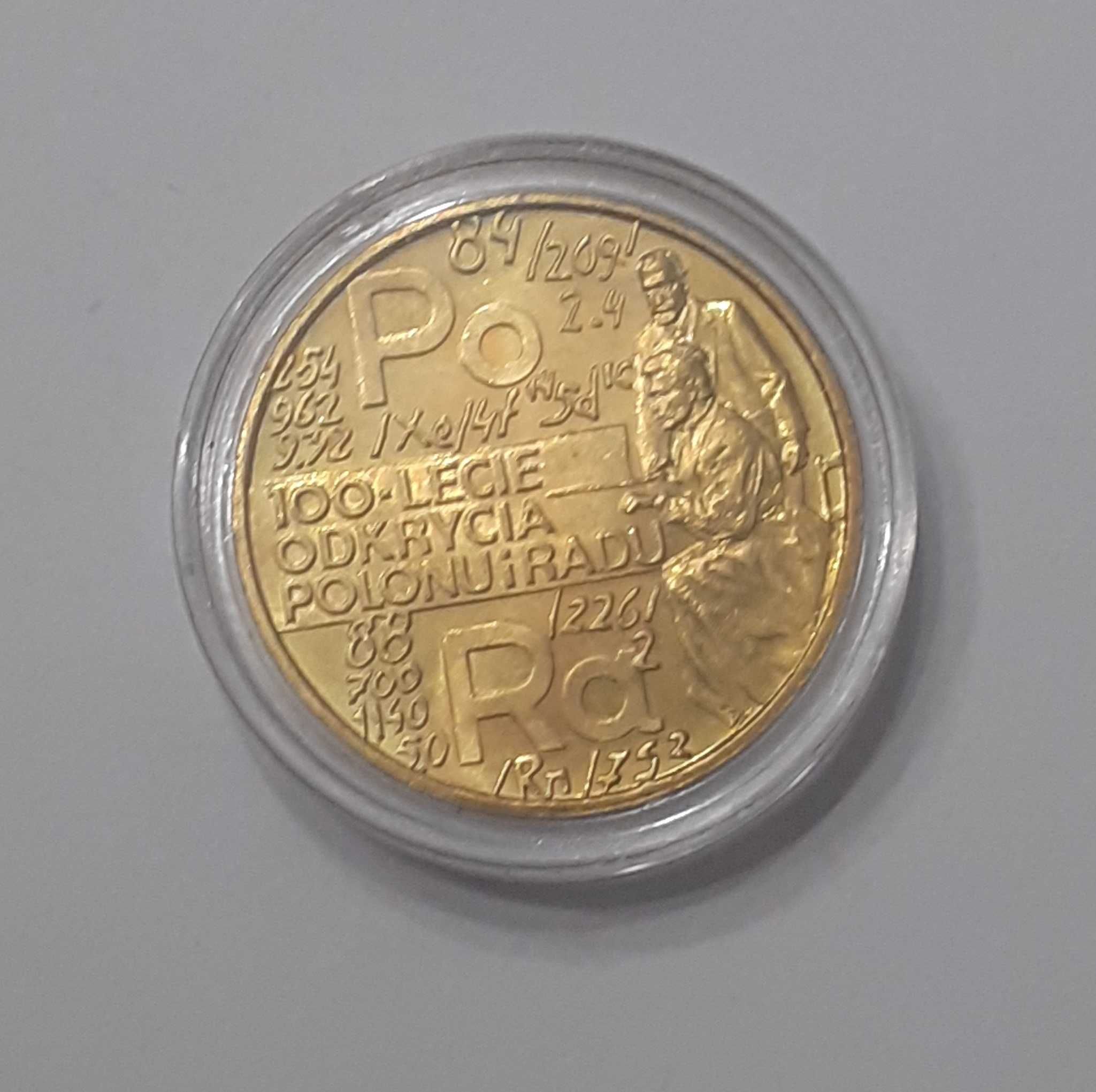 2 zł 100-lecie odkrycia radu i polonu 1998