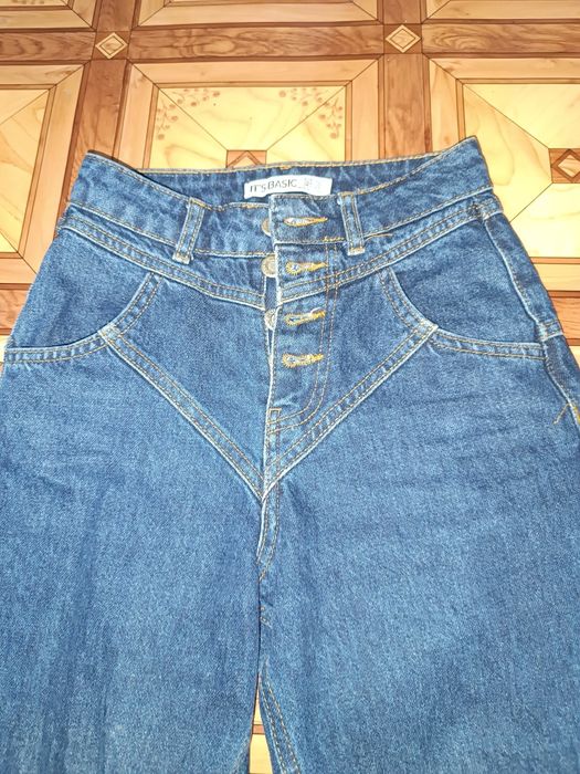 Джинси синие мом