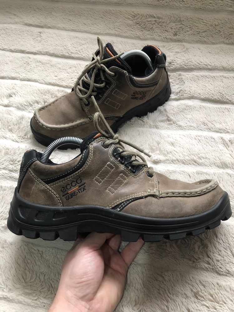 ECCO GORE-TEX (42-42.5) 27-27.5см мужские полуботинки туфли кожаные