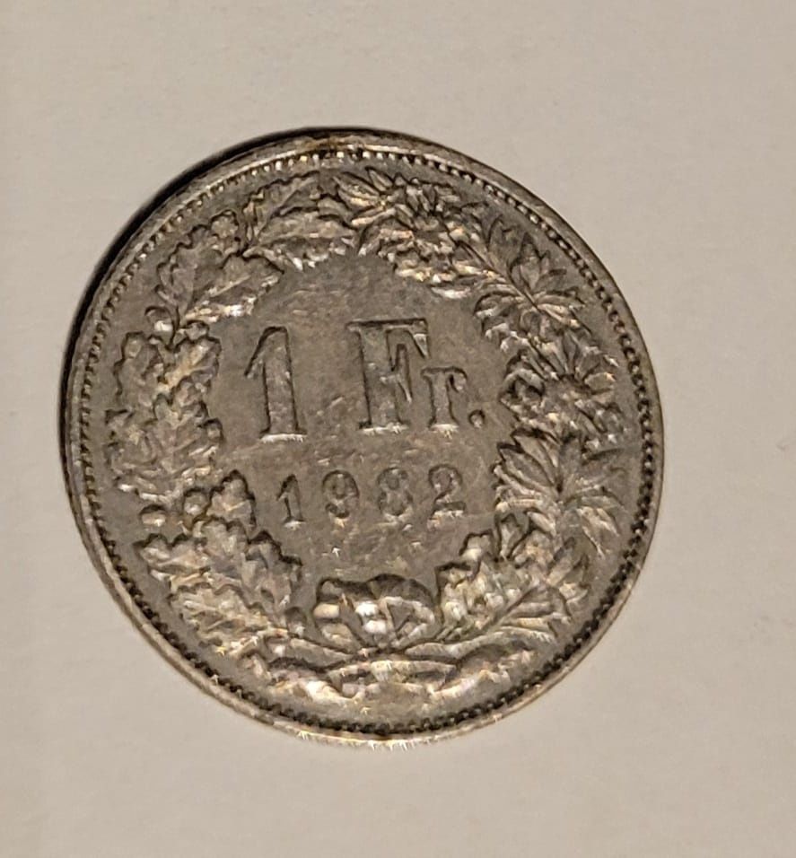 Moneta z 1982 1 fr Helvetia