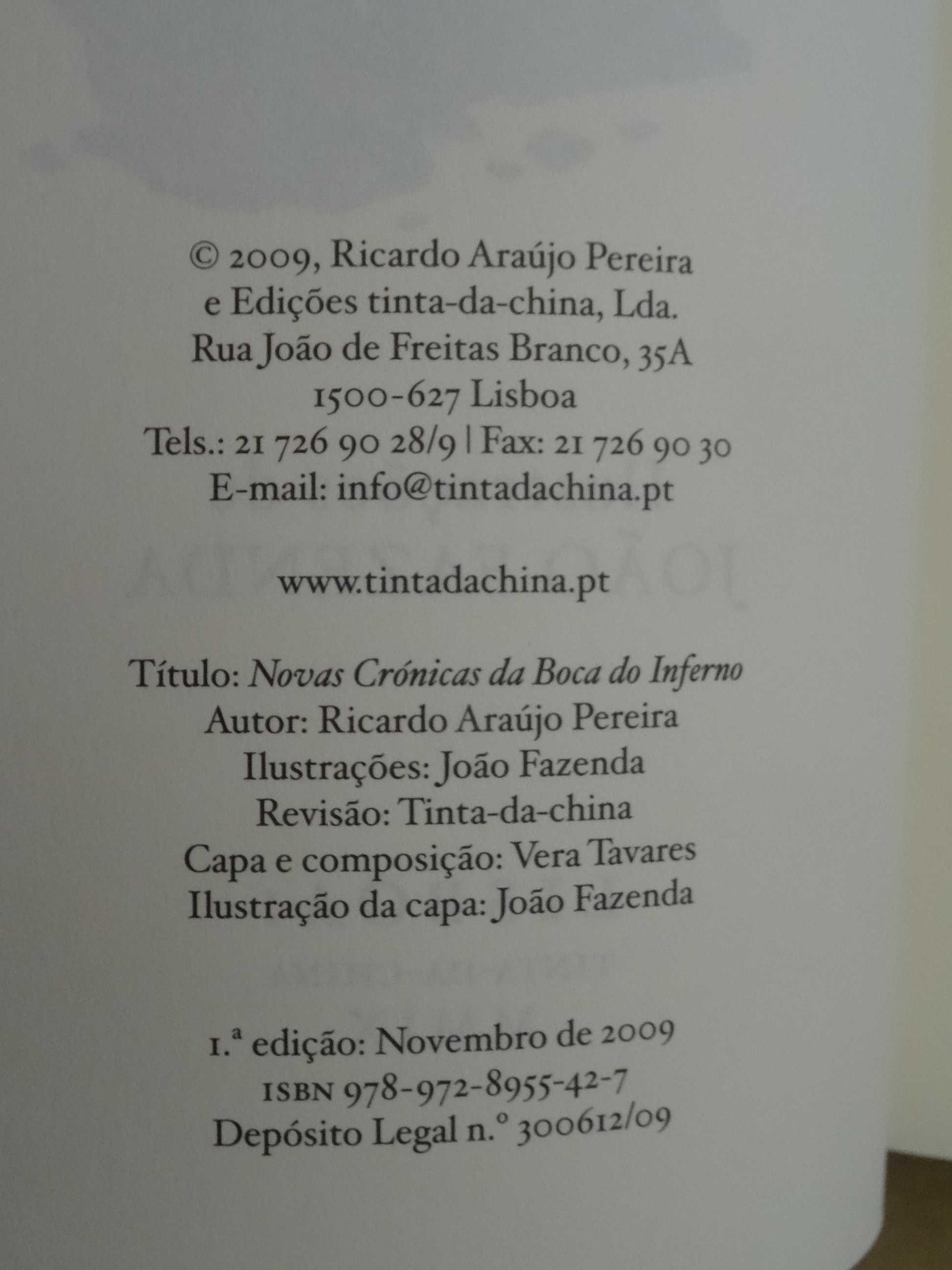 Novas Crónicas da Boca do Inferno de Ricardo Araújo Pereira - 1ª Ediç