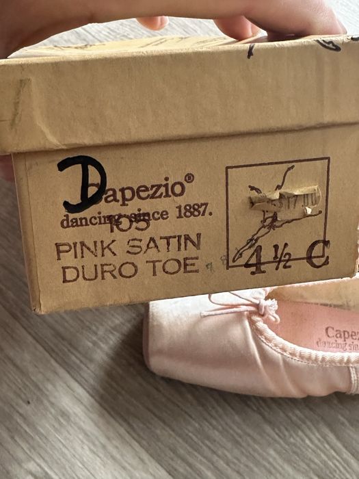 Capezio buty do baletu pink satin 4,5C wkladka 20cm