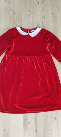 Czerwona sukienka Sinsay rozmiar 128