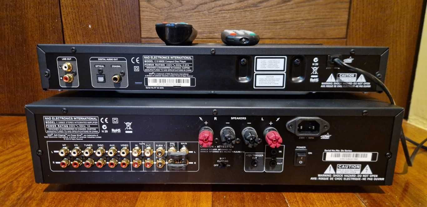 Zestaw wzmacniacz NAD C326BEE + odtwarzacz cd NAD C516BEE - IDEALNY