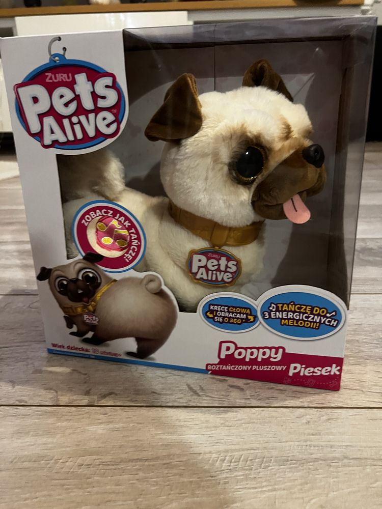NOWY Tańczący Piesek Pies Mops Interaktywny Pluszak Zuru Pets Alive
