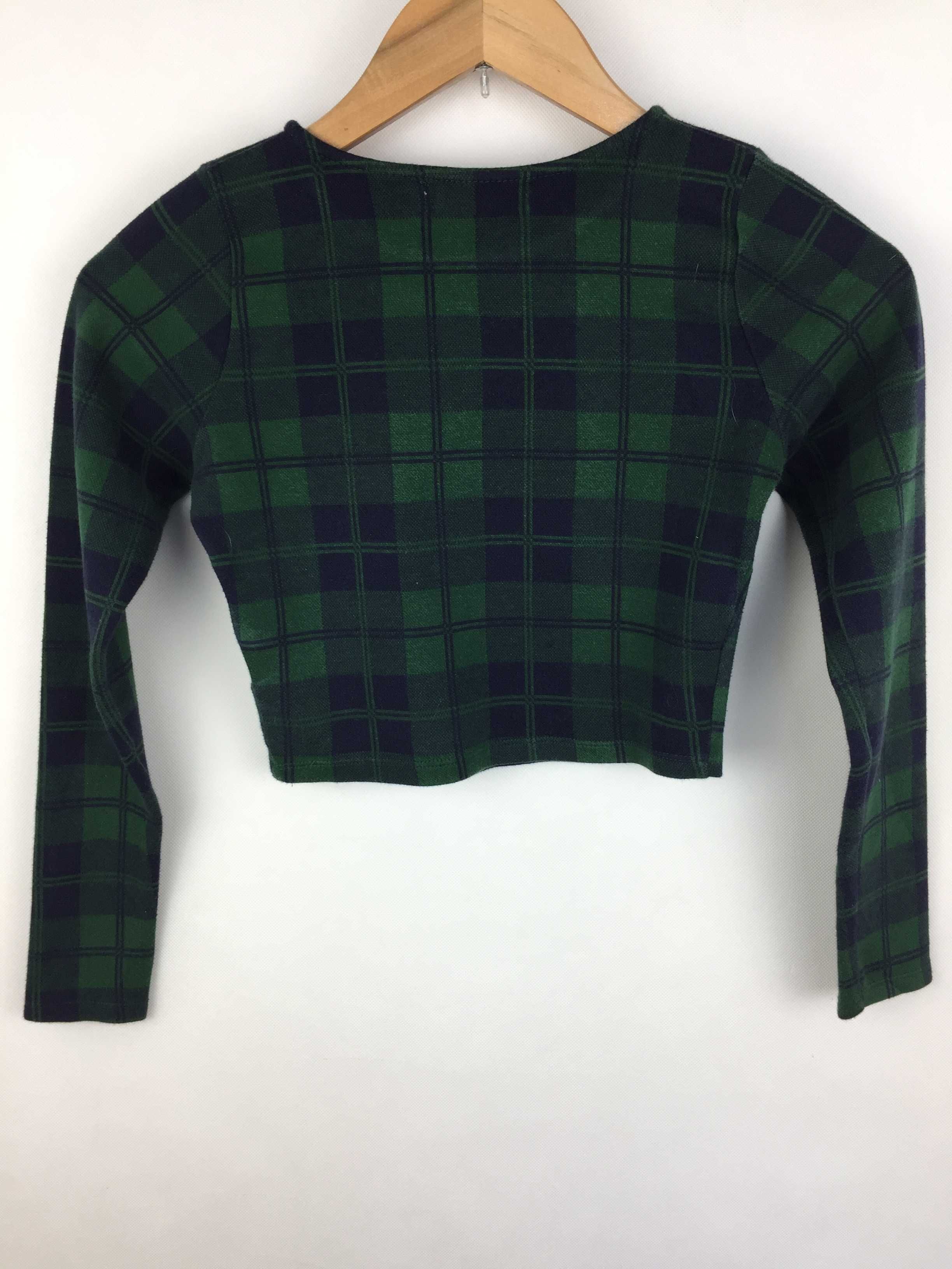 Crop, top z długim rękawem, bluzka, koszula Pull & bear rozmiar XS
