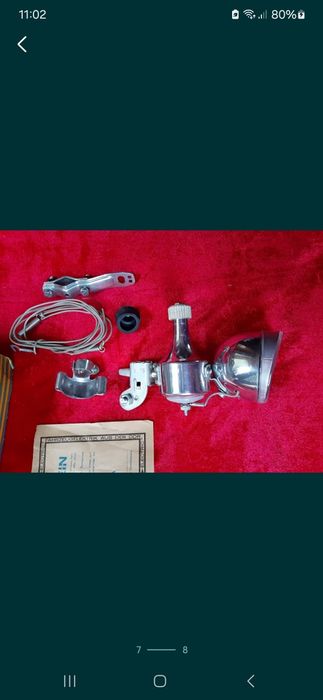 Lampa Fer z dynamem DDR prl nowy zestaw z epoki