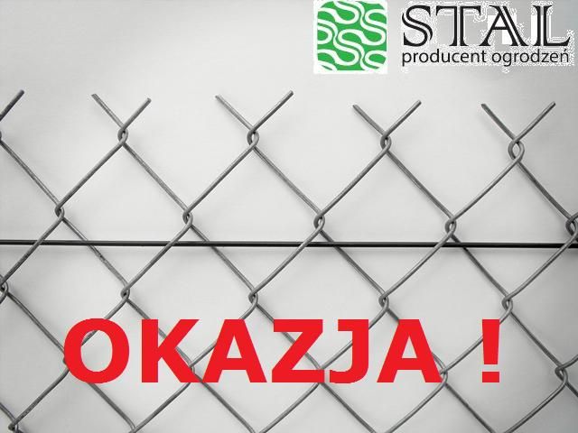 Porządna siatka ogrodzeniowa ocynk h=1,5 fi2,5mm oczko 65x65, 11,90 zł