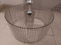 Candeeiro de teto suspenso Salomon E27 d40 cm 1 luz cromado